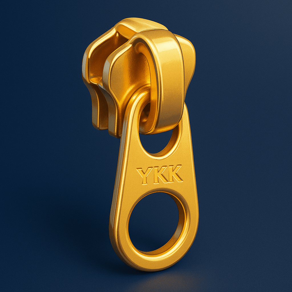 Close-up pics of a YKK Shortpull zipper pull