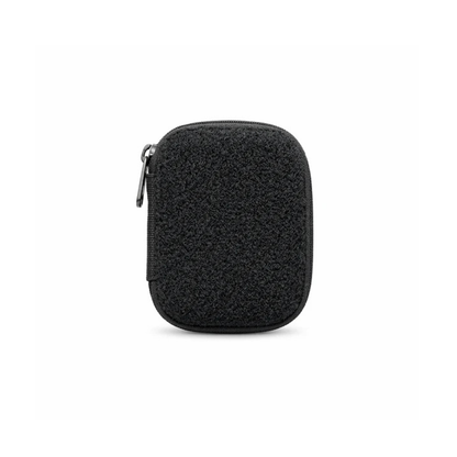 FirmGuards MKP EDC Geek Series Micro Kit Pouch with hook and loop front panel in black Cordura, compact everyday carry organizer pouch for patches and gear